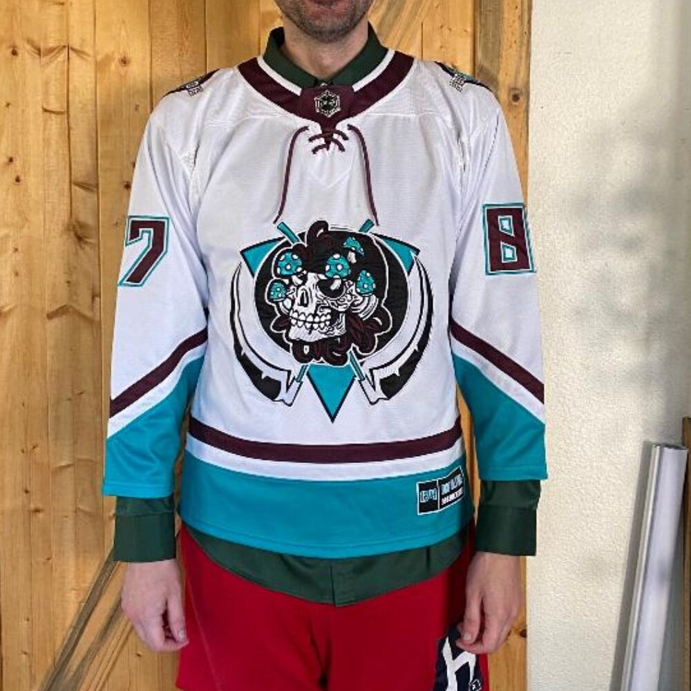 Reaper Rave Hockey Jersey in  NHL Anaheim Ducks 1995-96 Alternate colors
